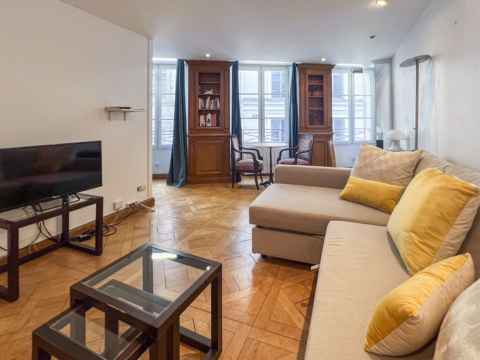 32m2 face Cathédrale Notre Dame, quai de Montebello 5e 10 Appartement TAN séjour